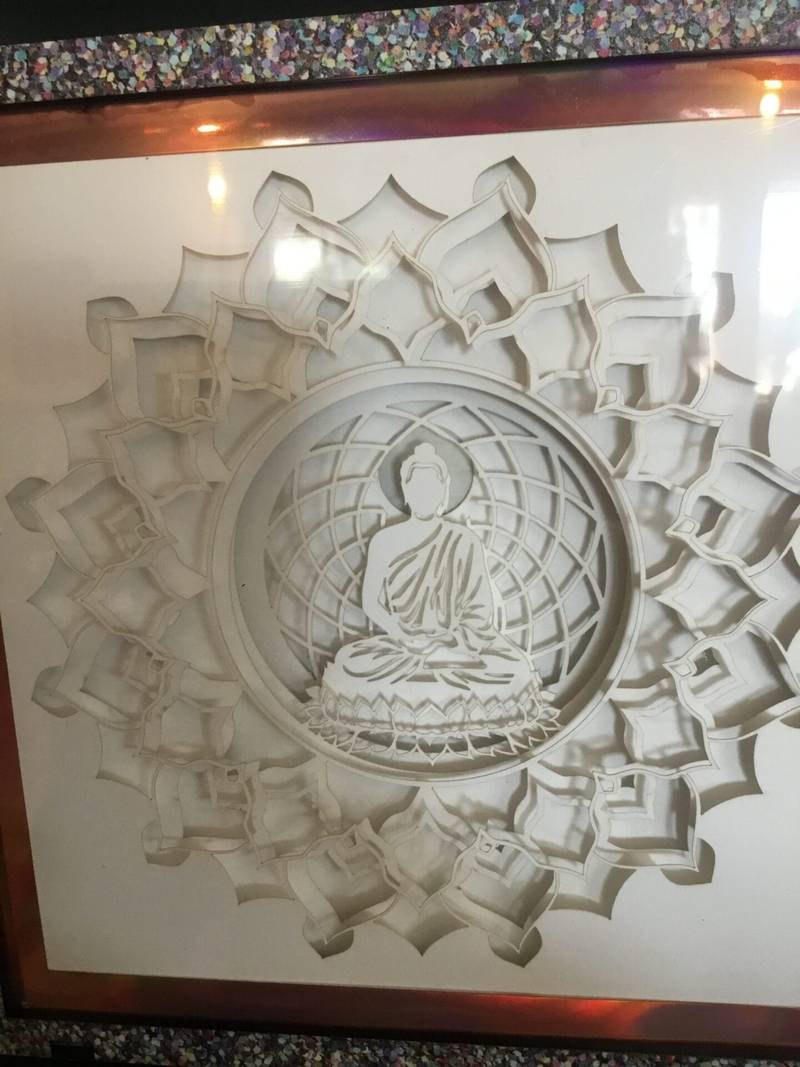 Zen Illumination: Buddha's Serene Shadow Box - Image 14