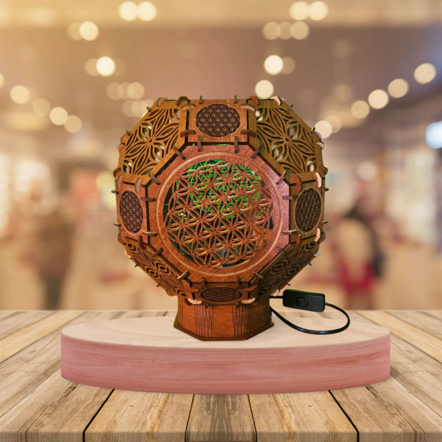 Sacred Glow – Flower of Life Lamp - Image 4