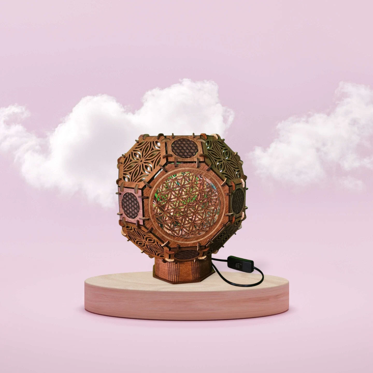 Sacred Glow – Flower of Life Lamp - Image 5