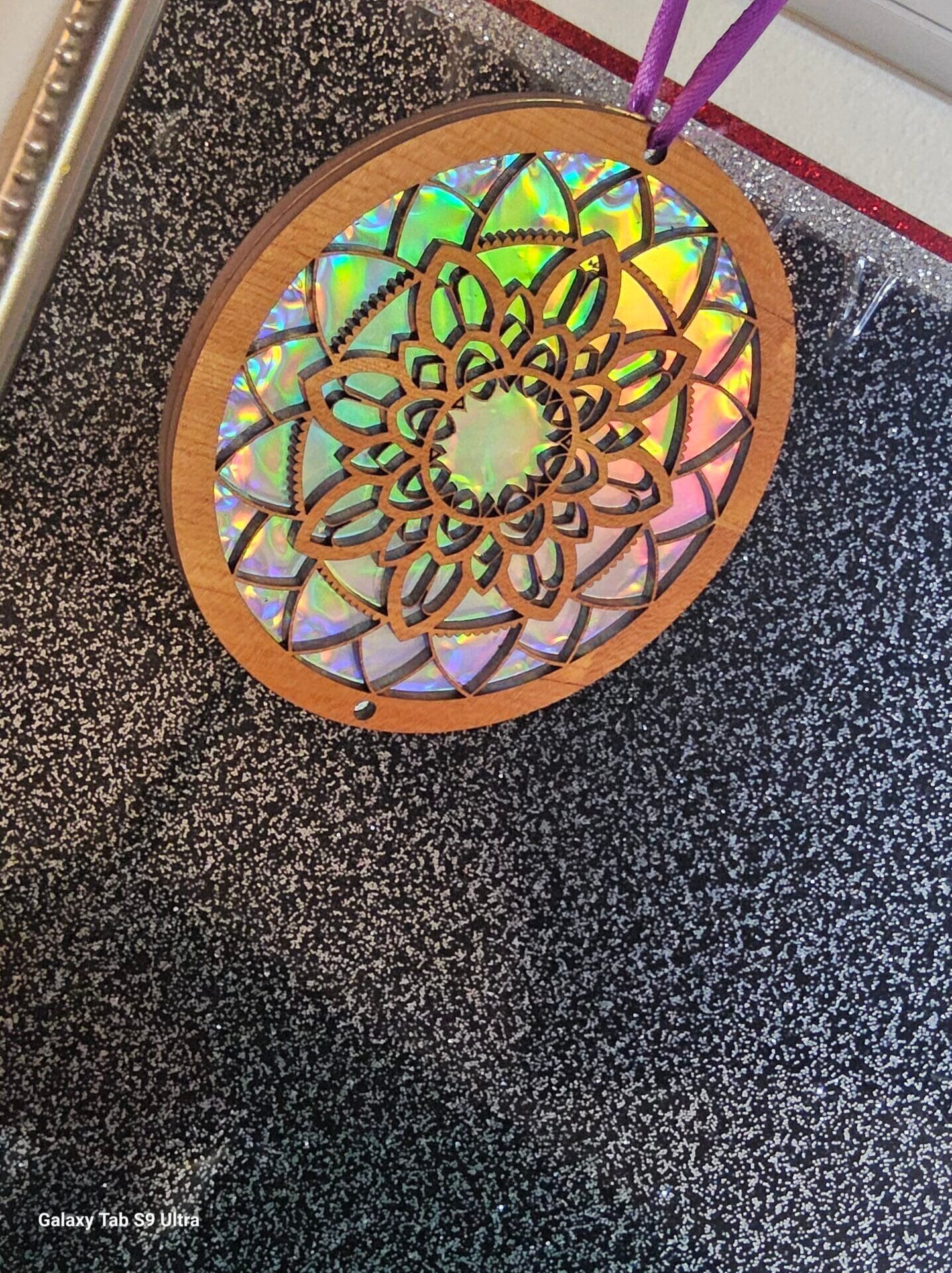 Retro Radiance: Upcycled CD Suncatcher Symphony Window décor - Image 11