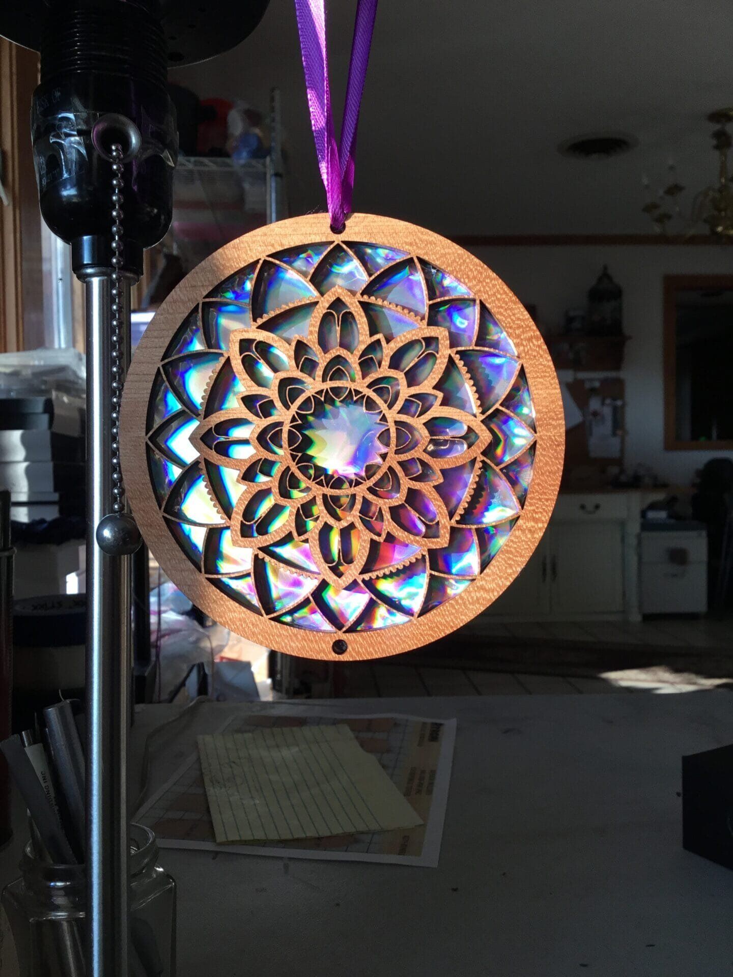 Retro Radiance: Upcycled CD Suncatcher Symphony Window décor - Image 7